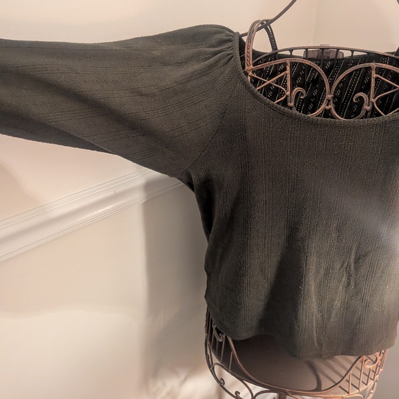 LOFT Dark Green Crew Neck Sweater - Picture 2 of 7